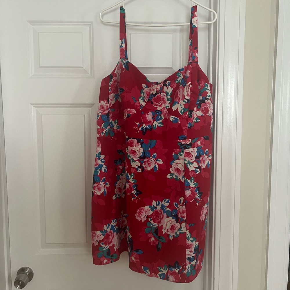 Jessica Simpson red floral summer dress